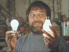 Rex's trick bulbs help him light the way